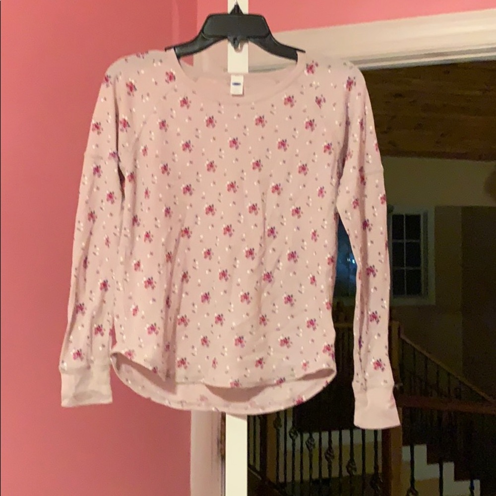 Long sleeved flower print shirt